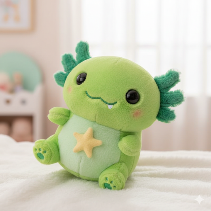 Peluche de Ajolote Verde Ultra Adorable | Axolotl Webly💚